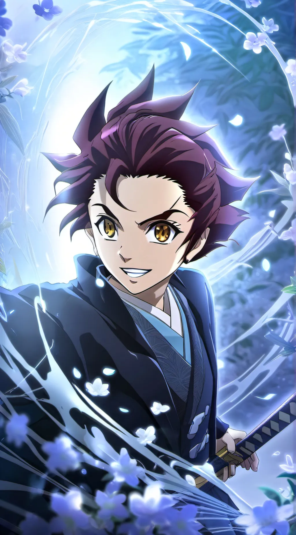 ai character: tanjiro  background