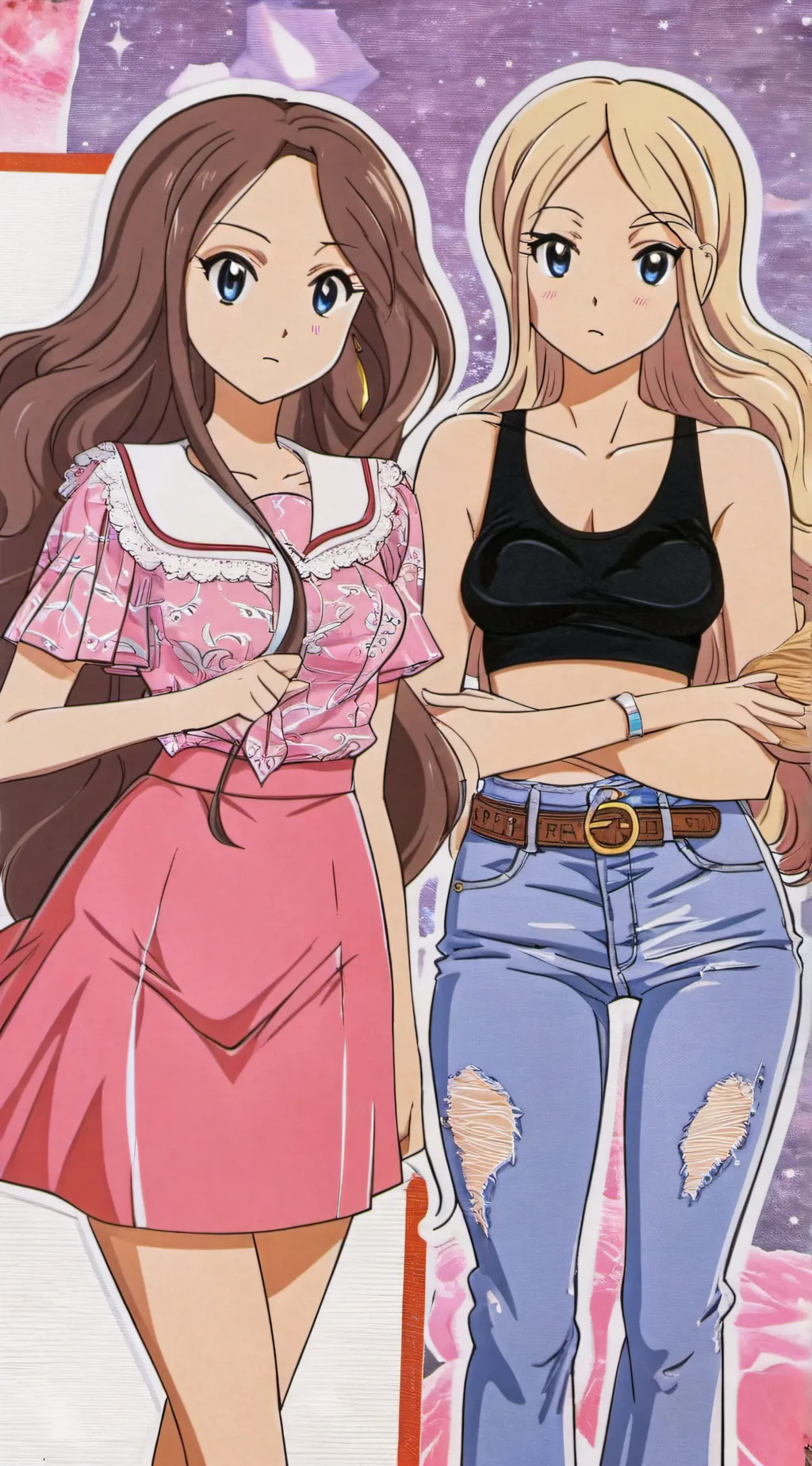 ai character: Kayla and Selah  background