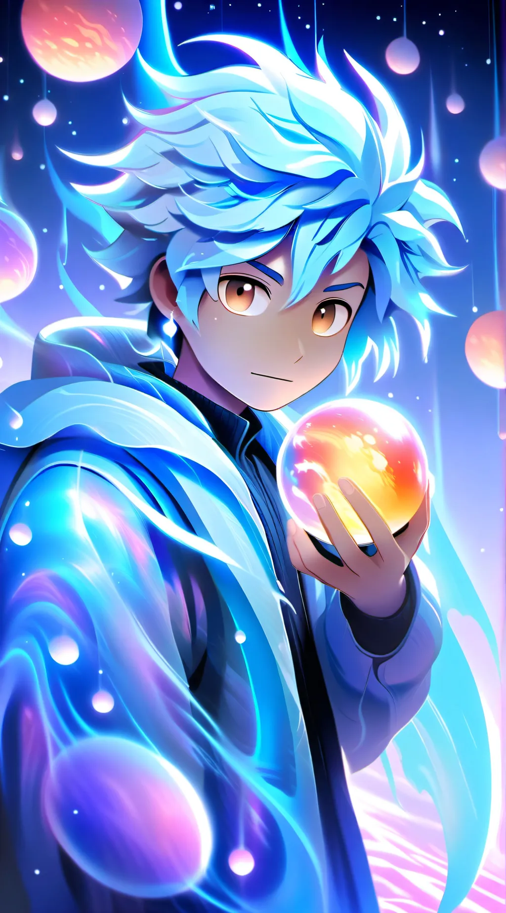 ai character: Grey background