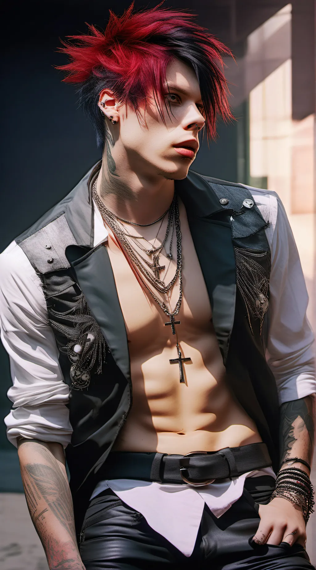 ai character: Yungblud  background