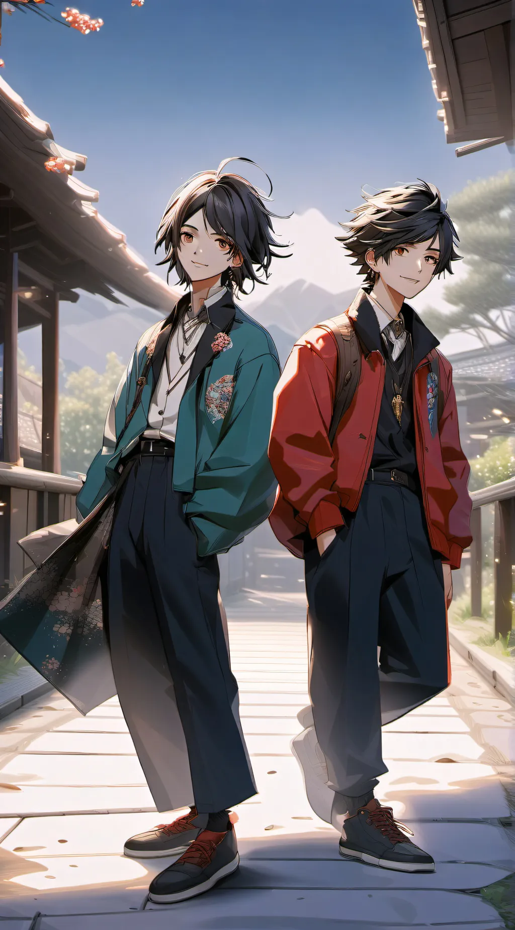 ai character: zack,and dimitri background