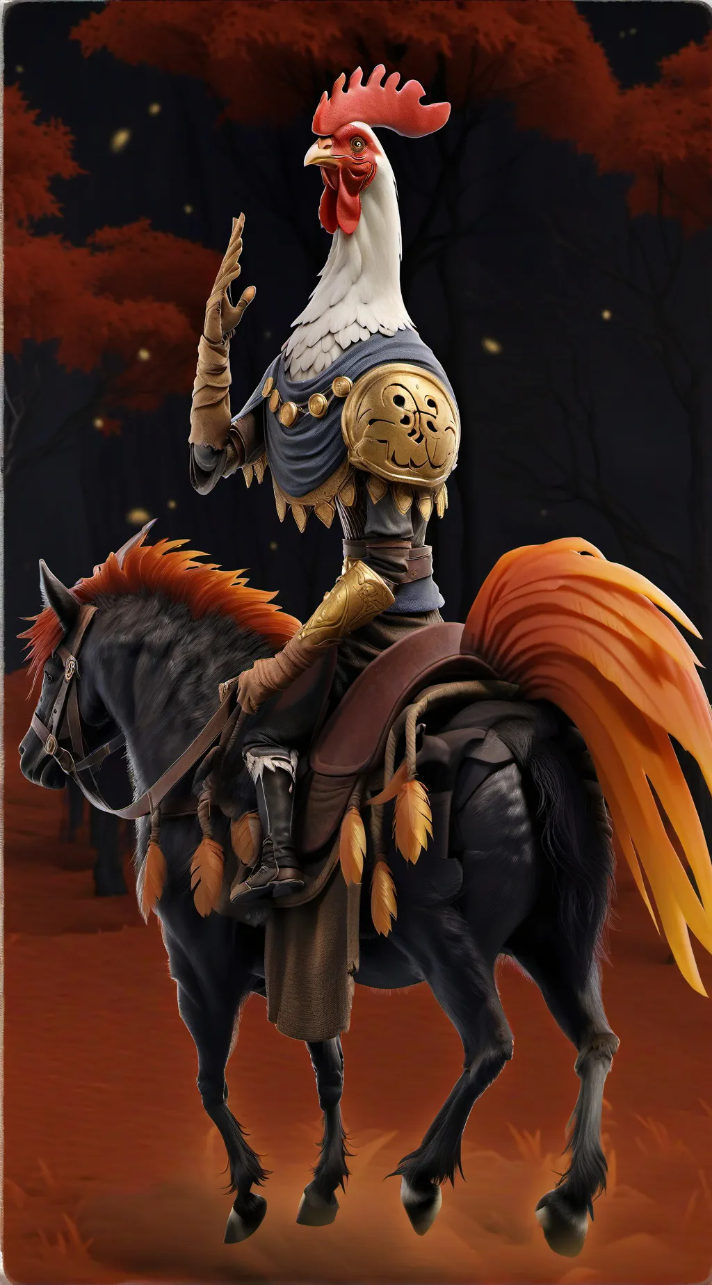 ai character: chicken boo background