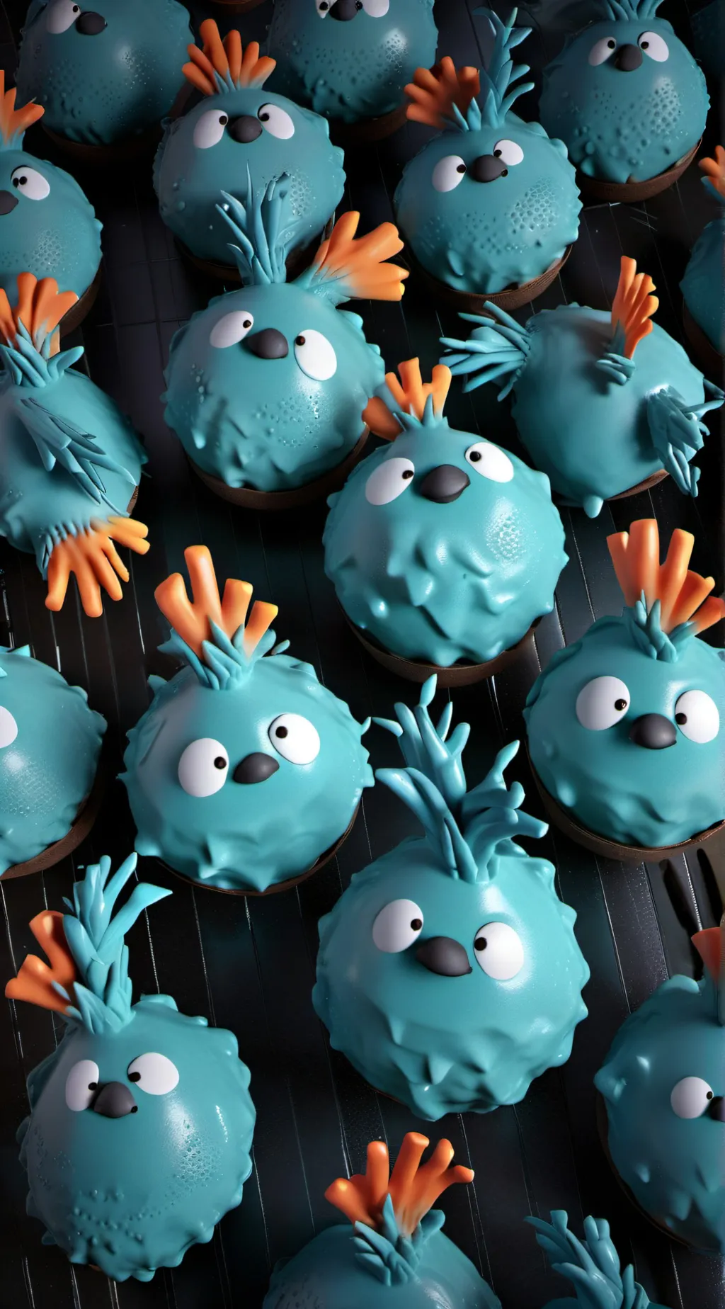 ai character: Smiling critters background