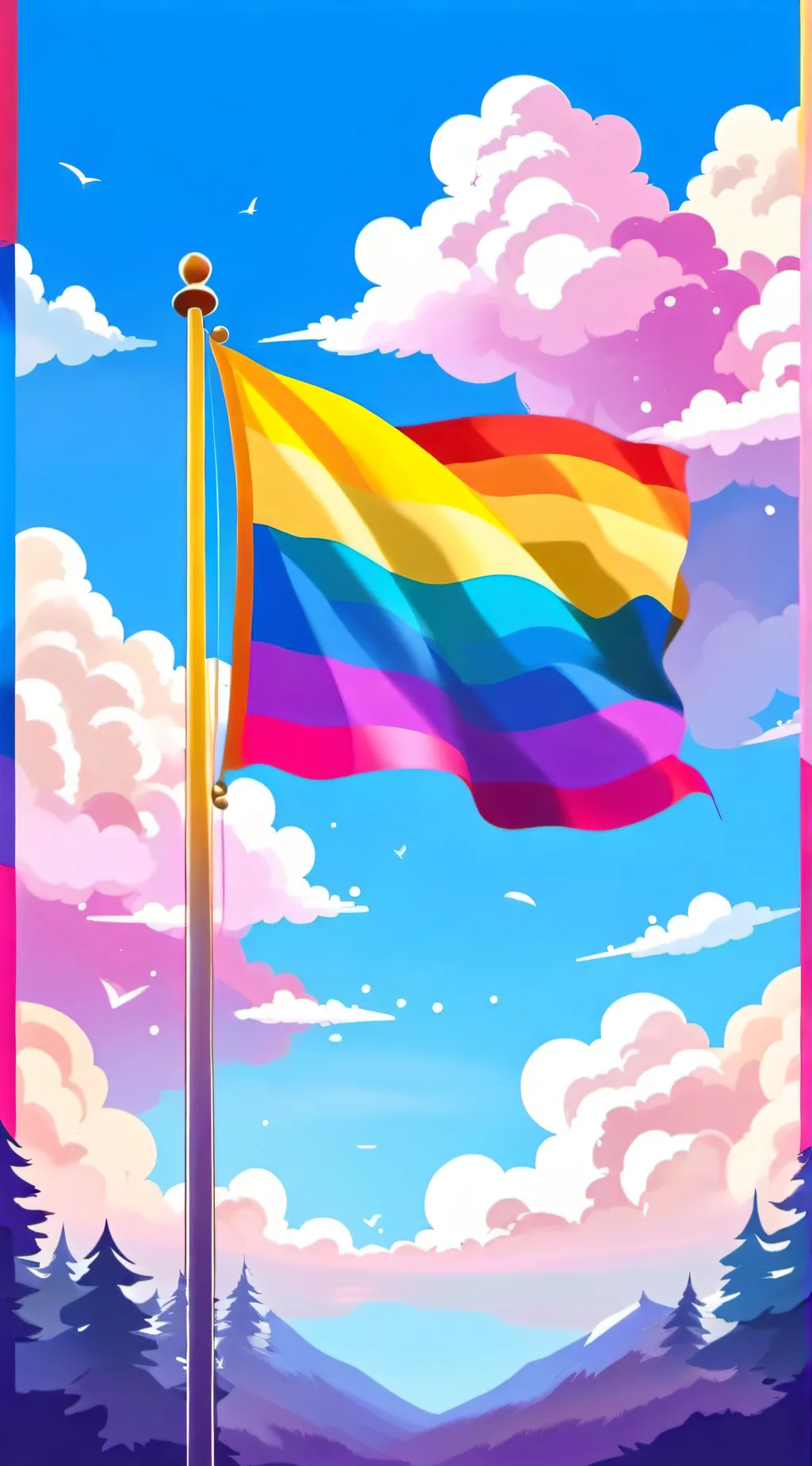 ai character: Pride month background