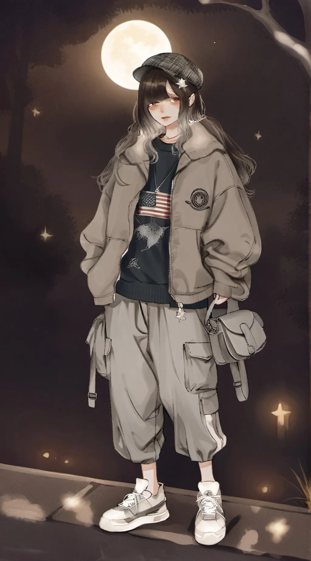 ai character: Luna background