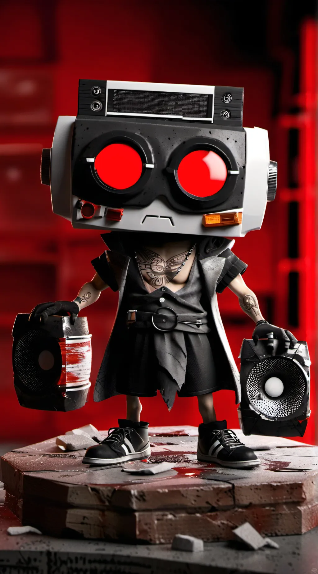 ai character: boombox titan 2.0 background