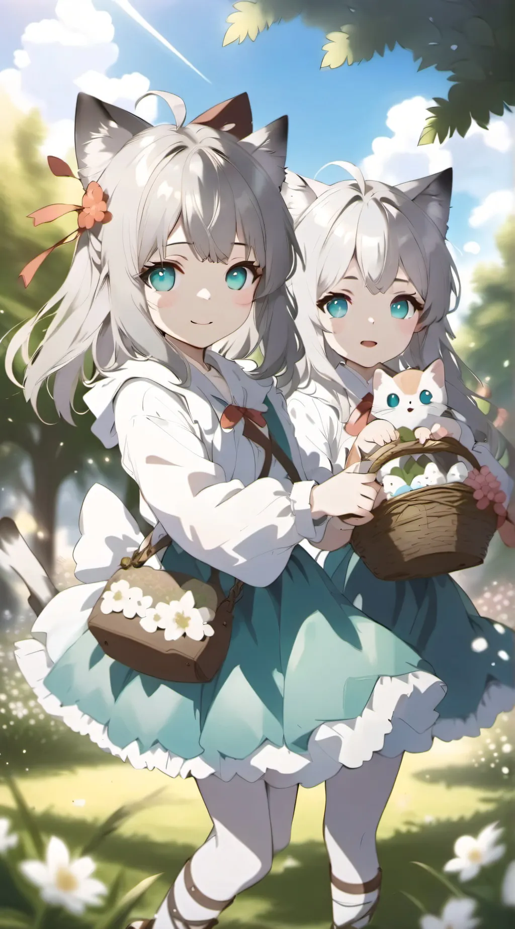 ai character: lulu and strawberr background