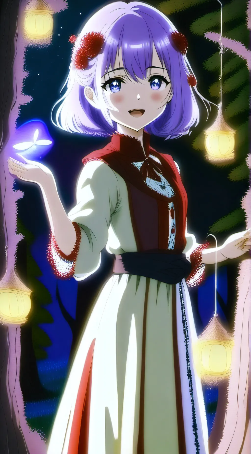 ai character: Violet Rose background