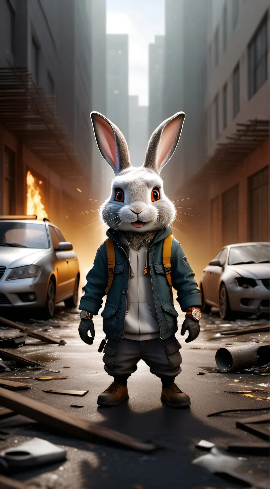 ai character: rabbit  background
