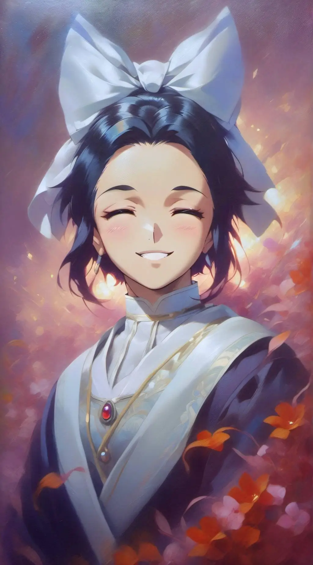 ai character: demon slayer  background