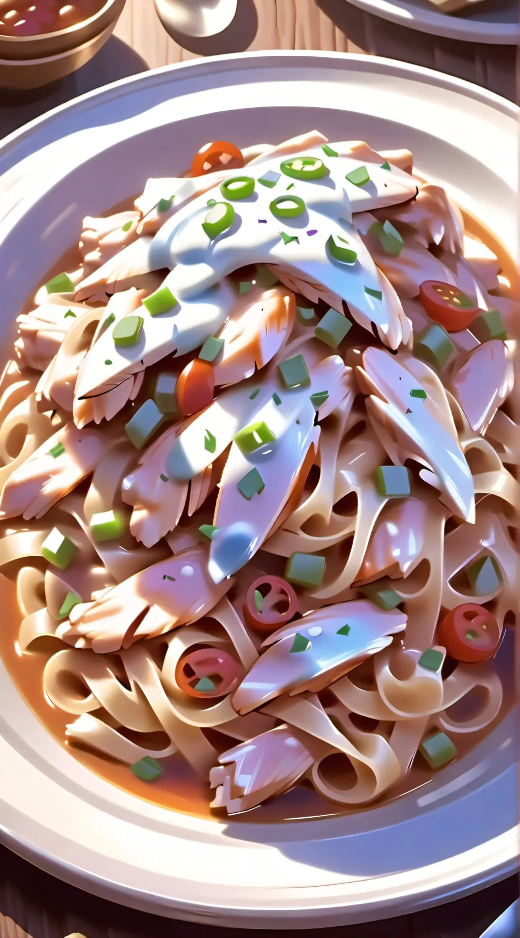 ai character: Pasta background