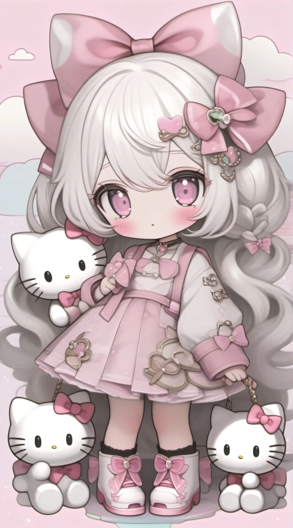 ai character: 😻! Hello Kitty! 😻 background