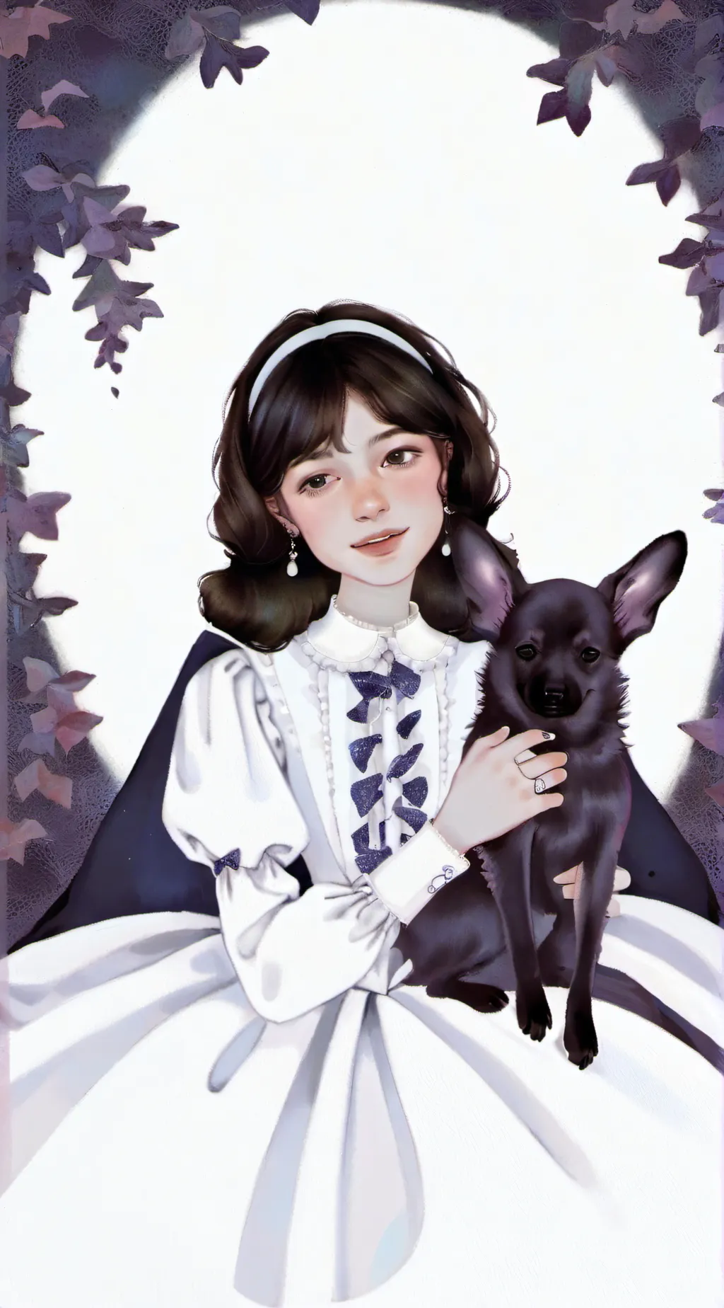 ai character: Snowy background