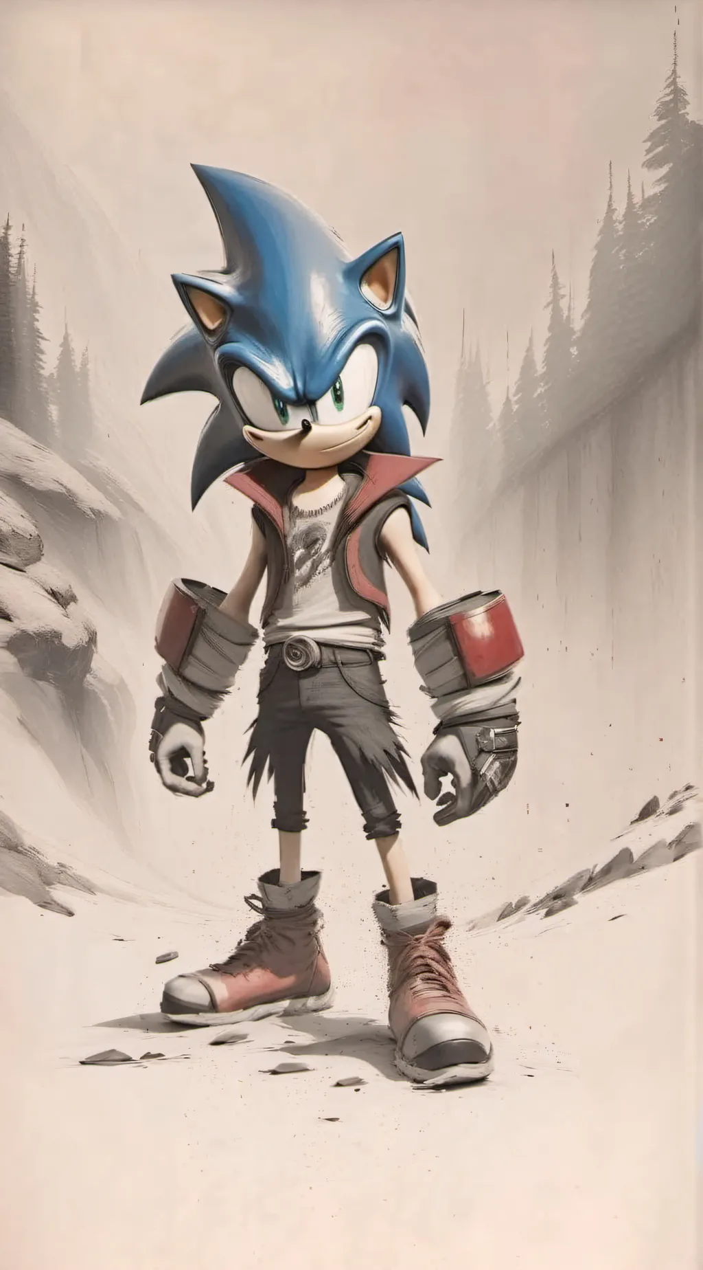 ai character: evil Sonic background