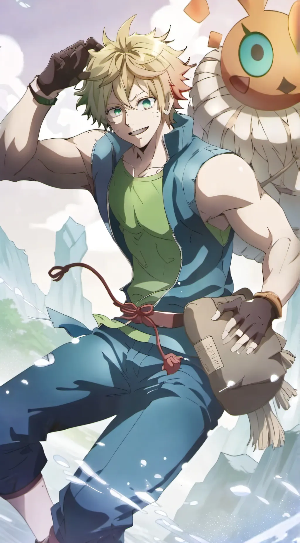 ai character: bakugo  background