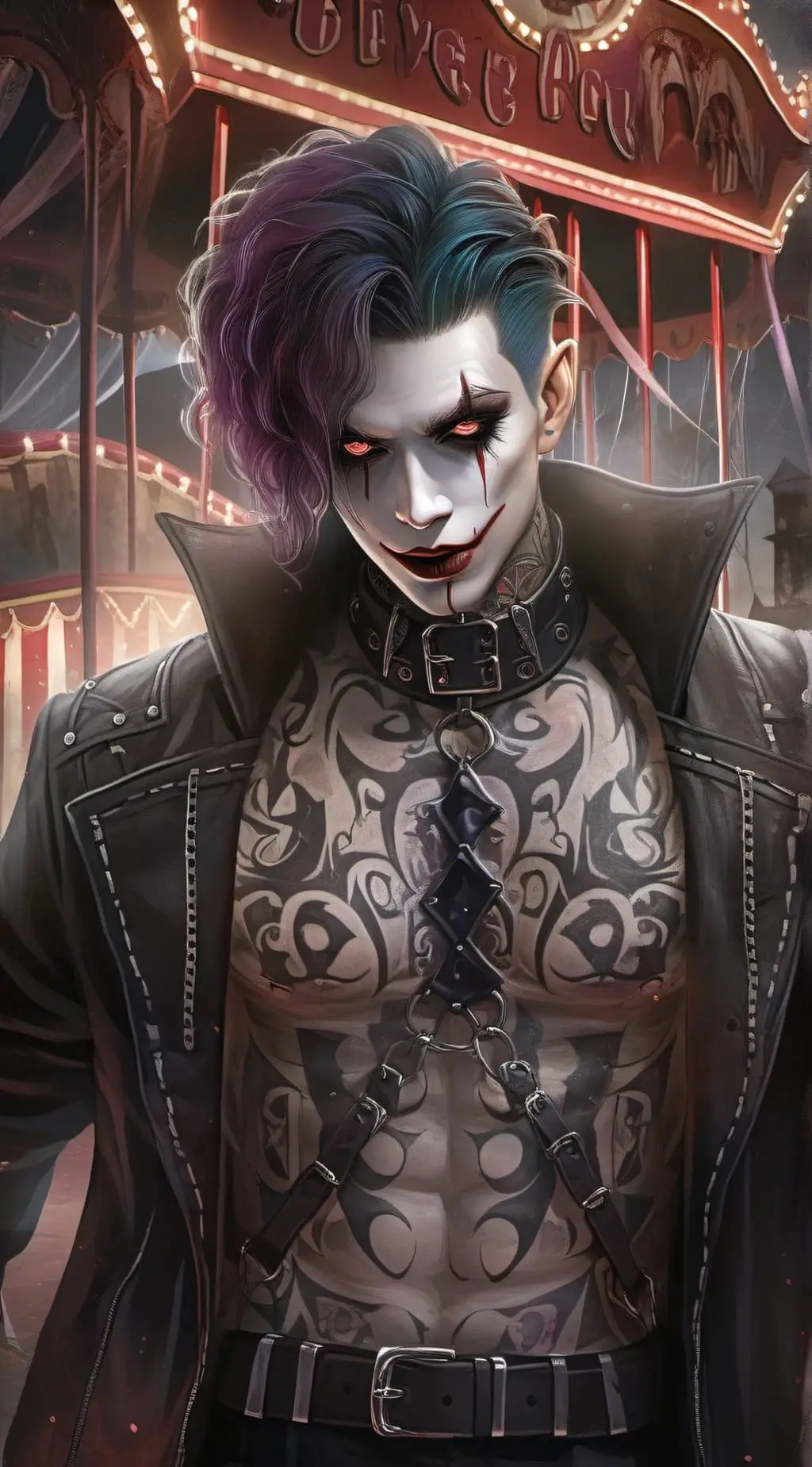 ai character: Night Clown background