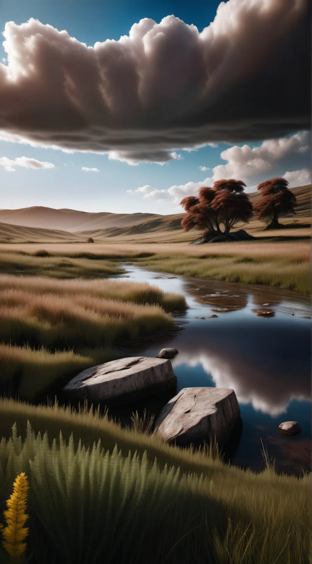 ai character: Grass background