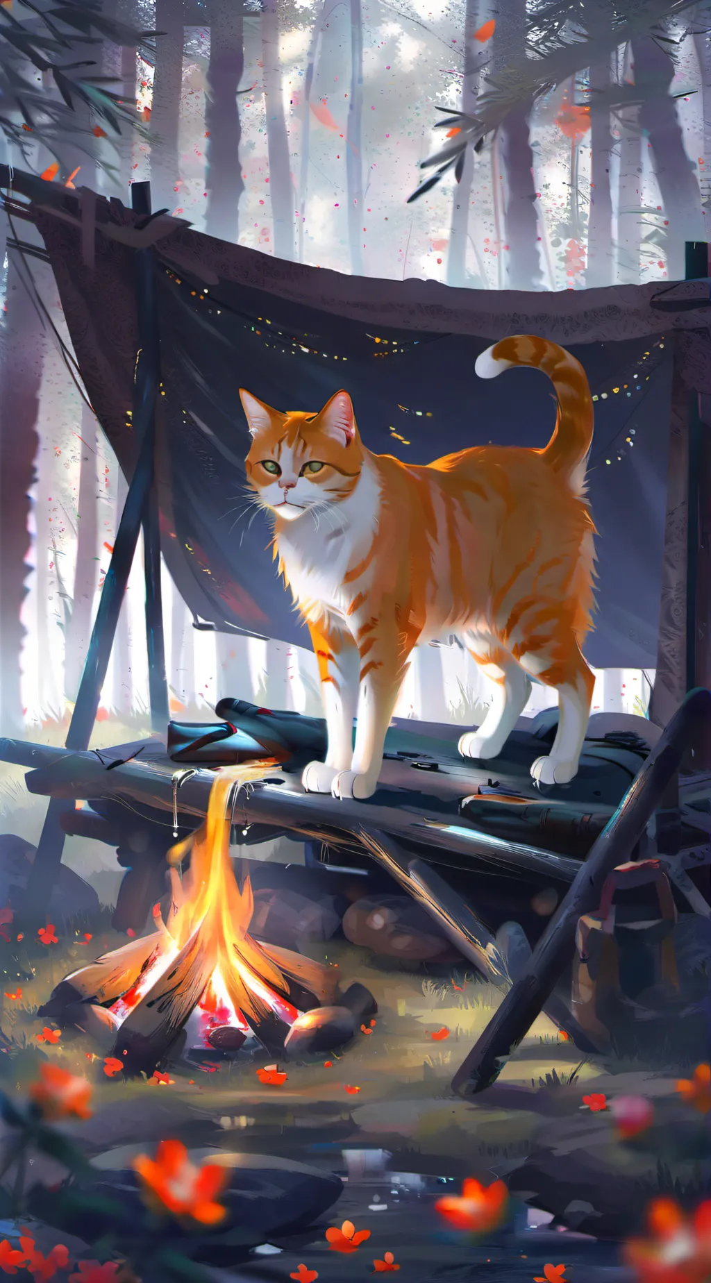 ai character: fireheart  background