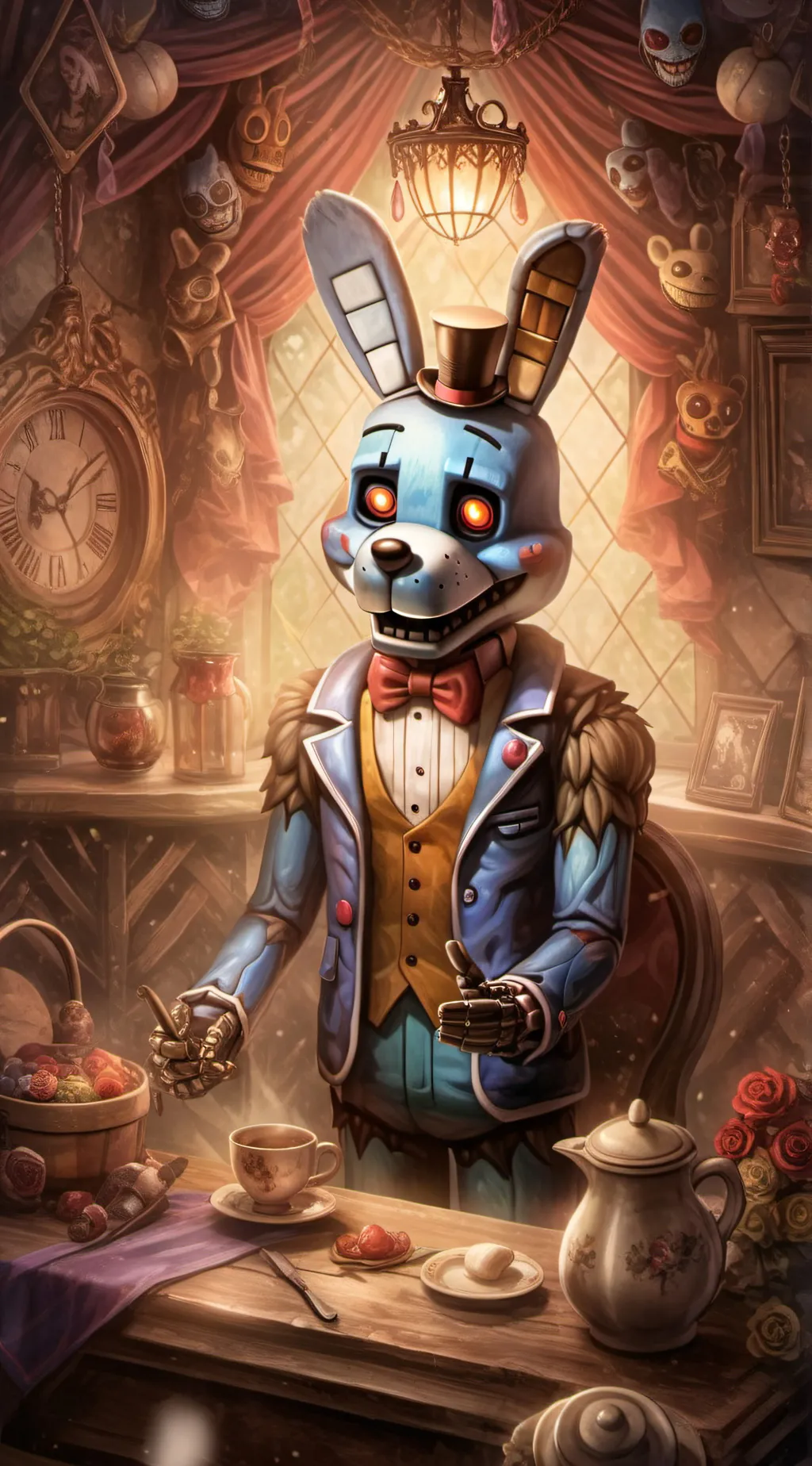 ai character: Toy bonnie background