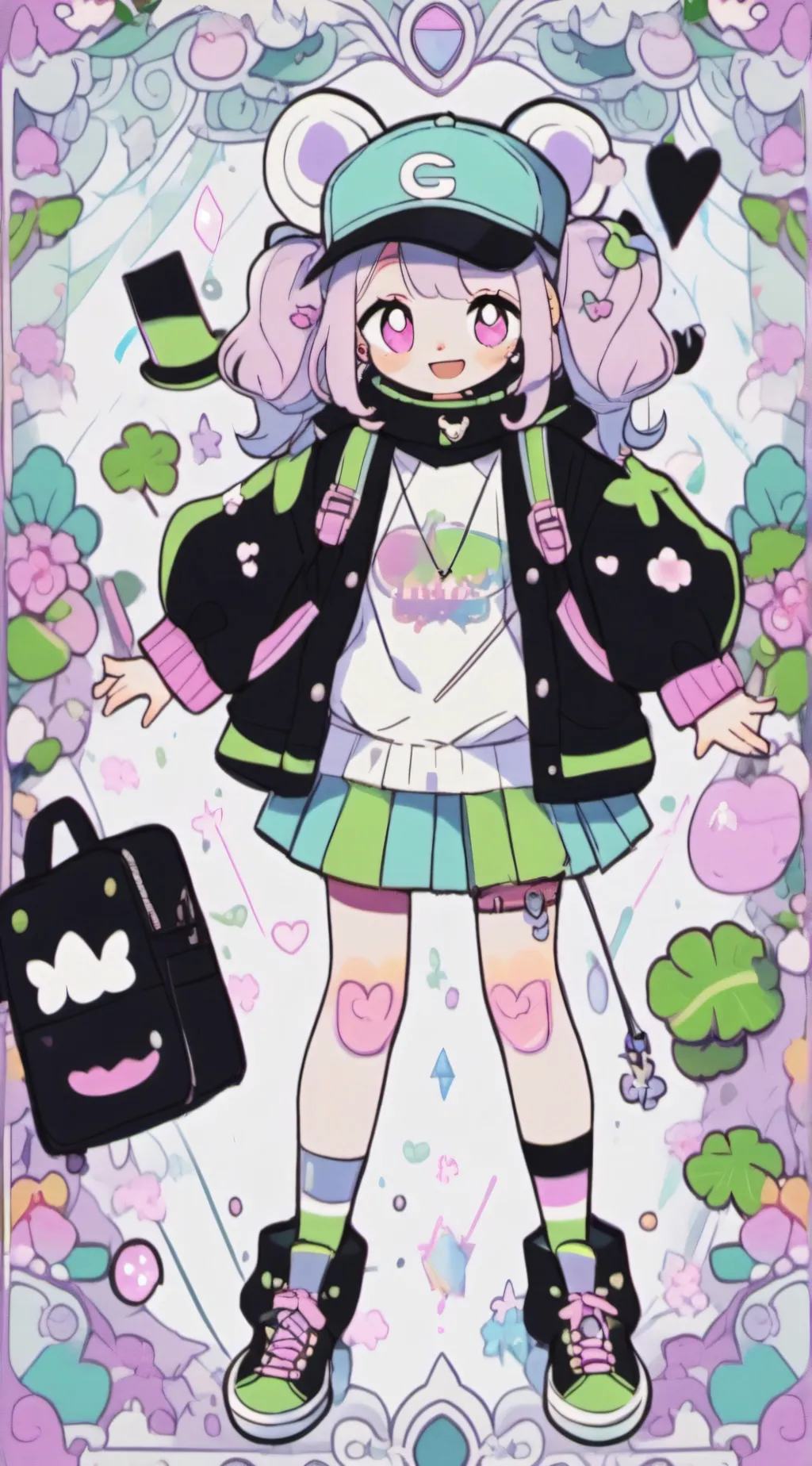 ai character: Sunny and melon! background