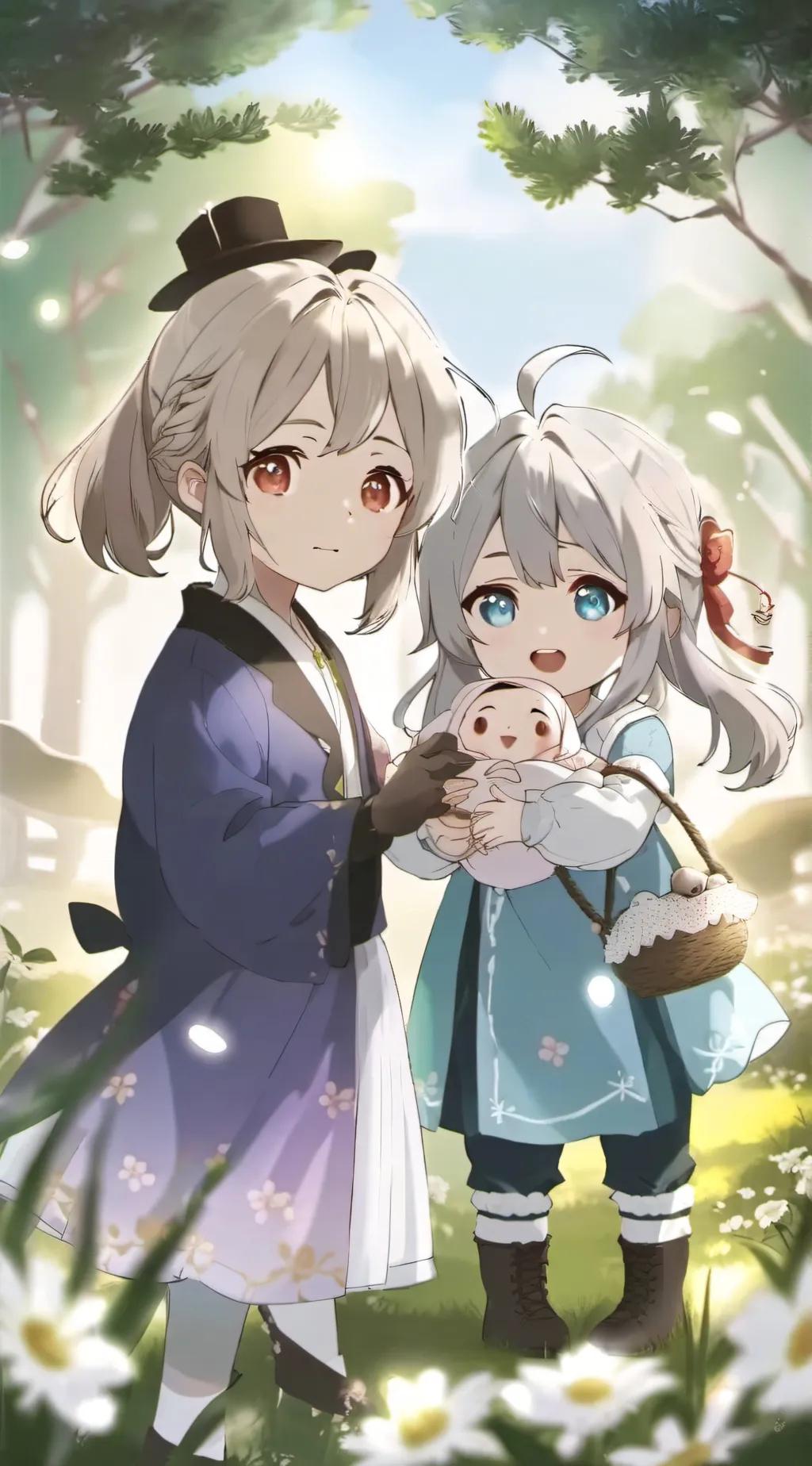 ai character: mimi and coconut  background