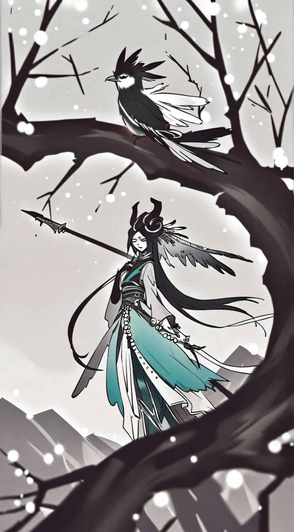 ai character: miss circle background