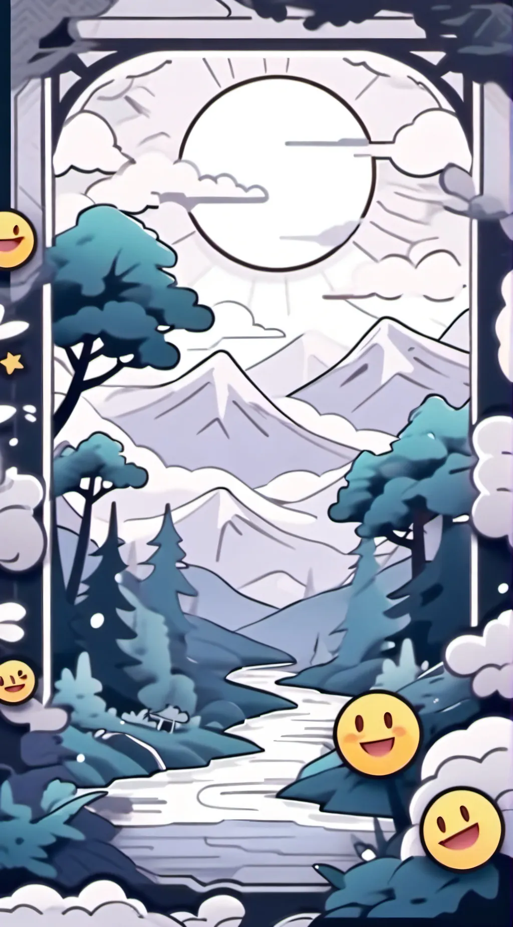 ai character: Only emojis  background