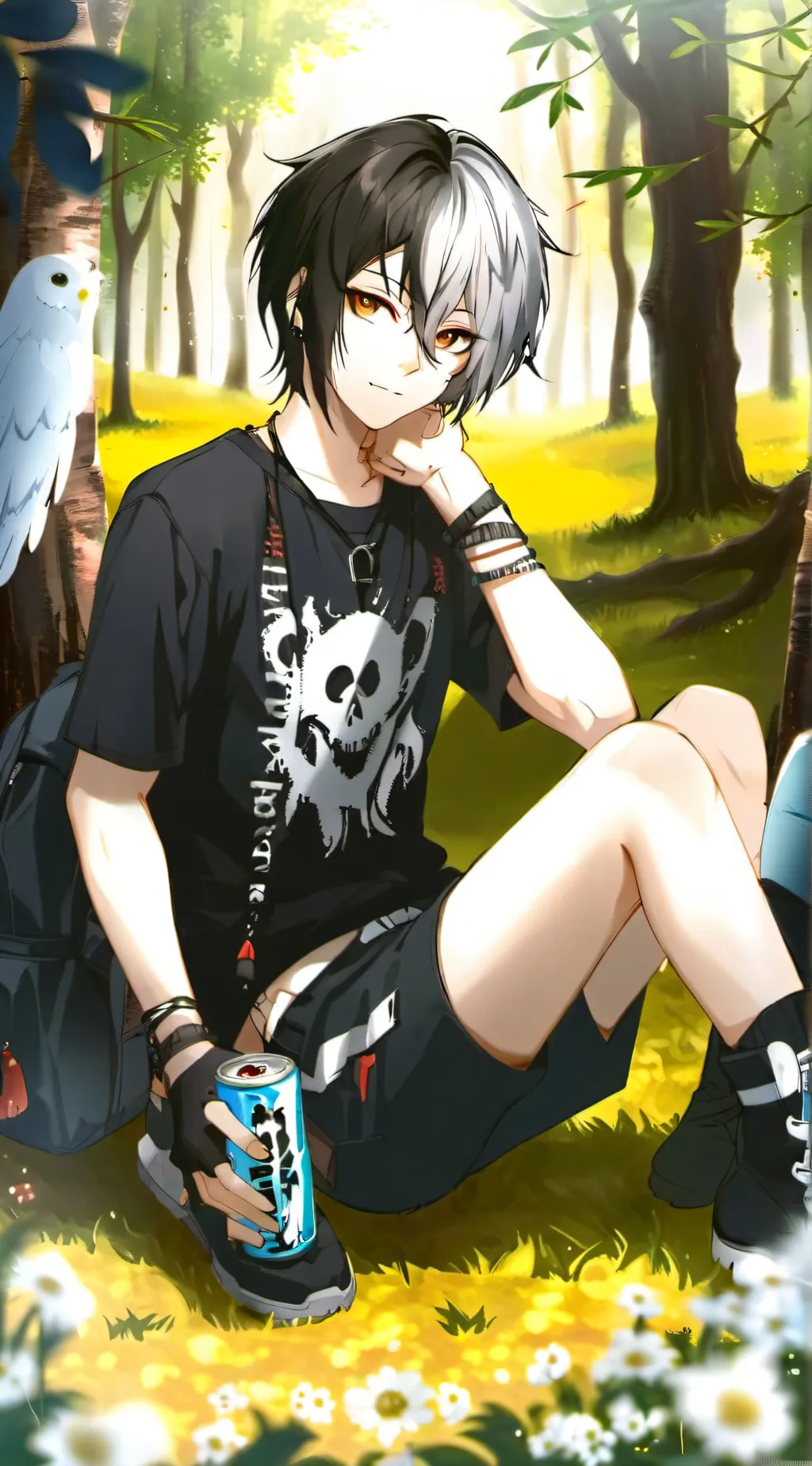 ai character: August -⃝⃤ background