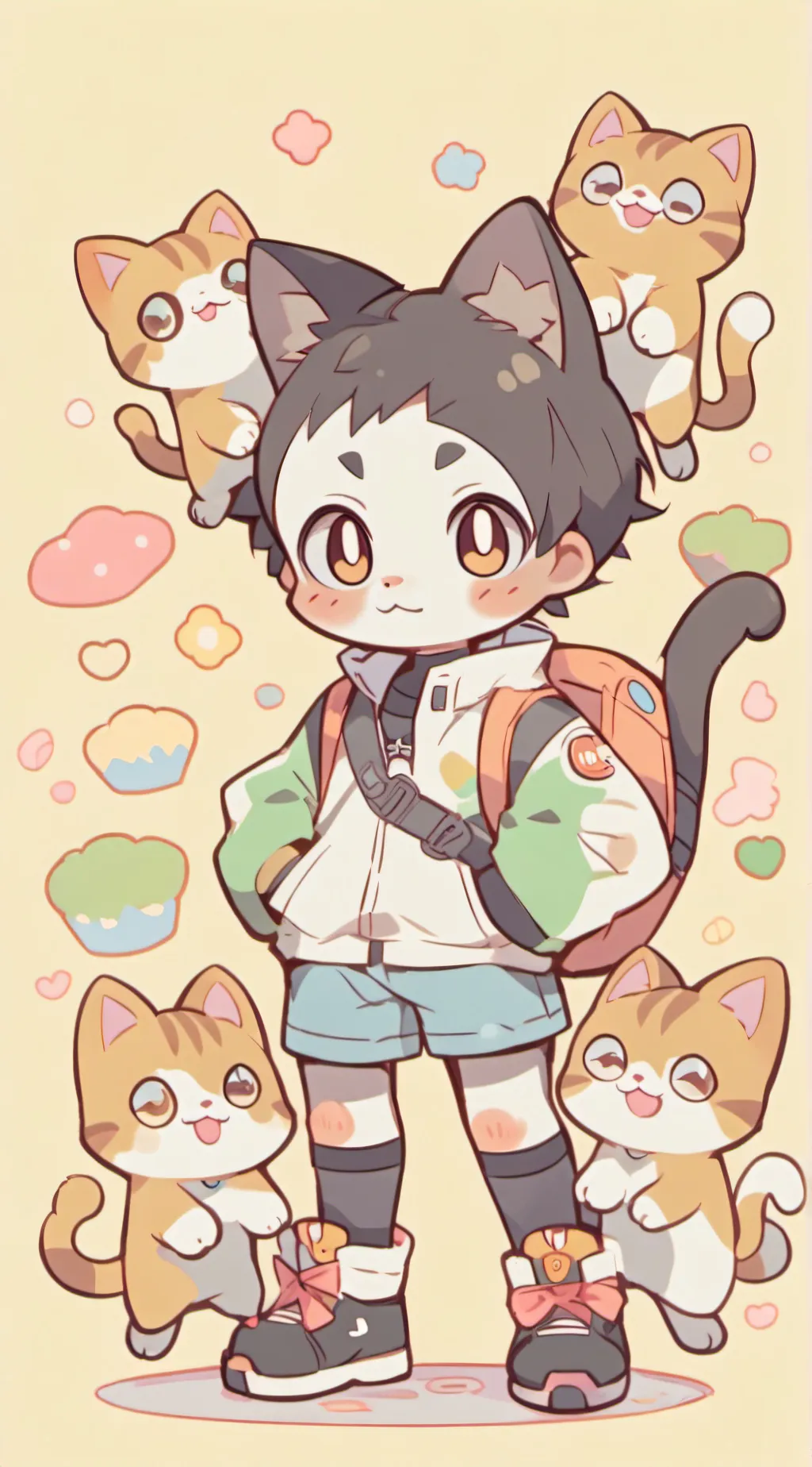 ai character: Mha Kitbull background