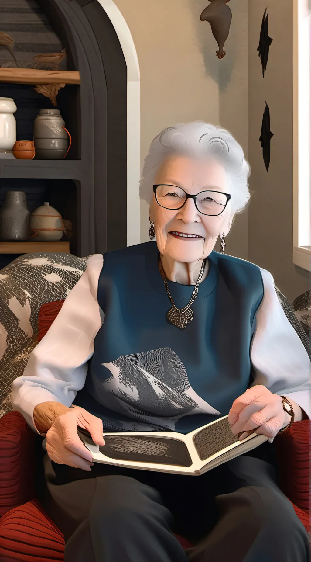 ai character: Shirley curry background