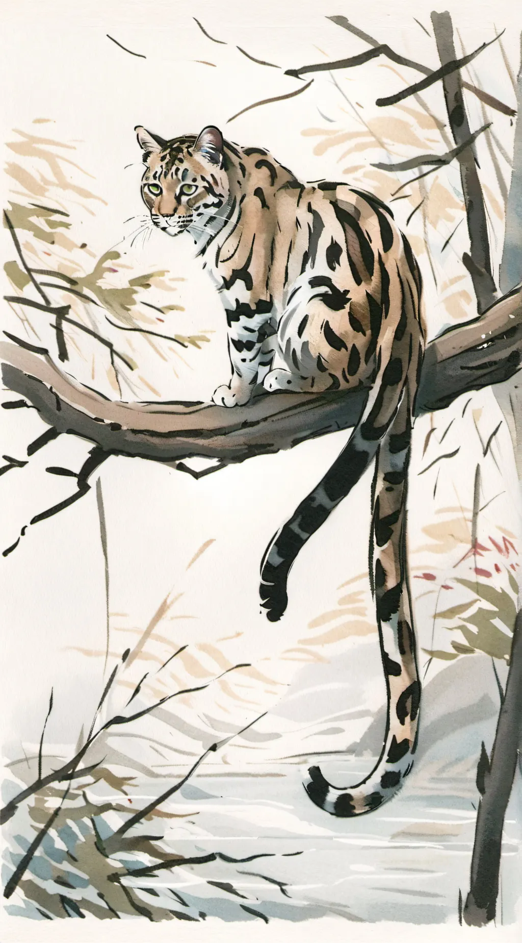 ai character: Iriomote cat! background