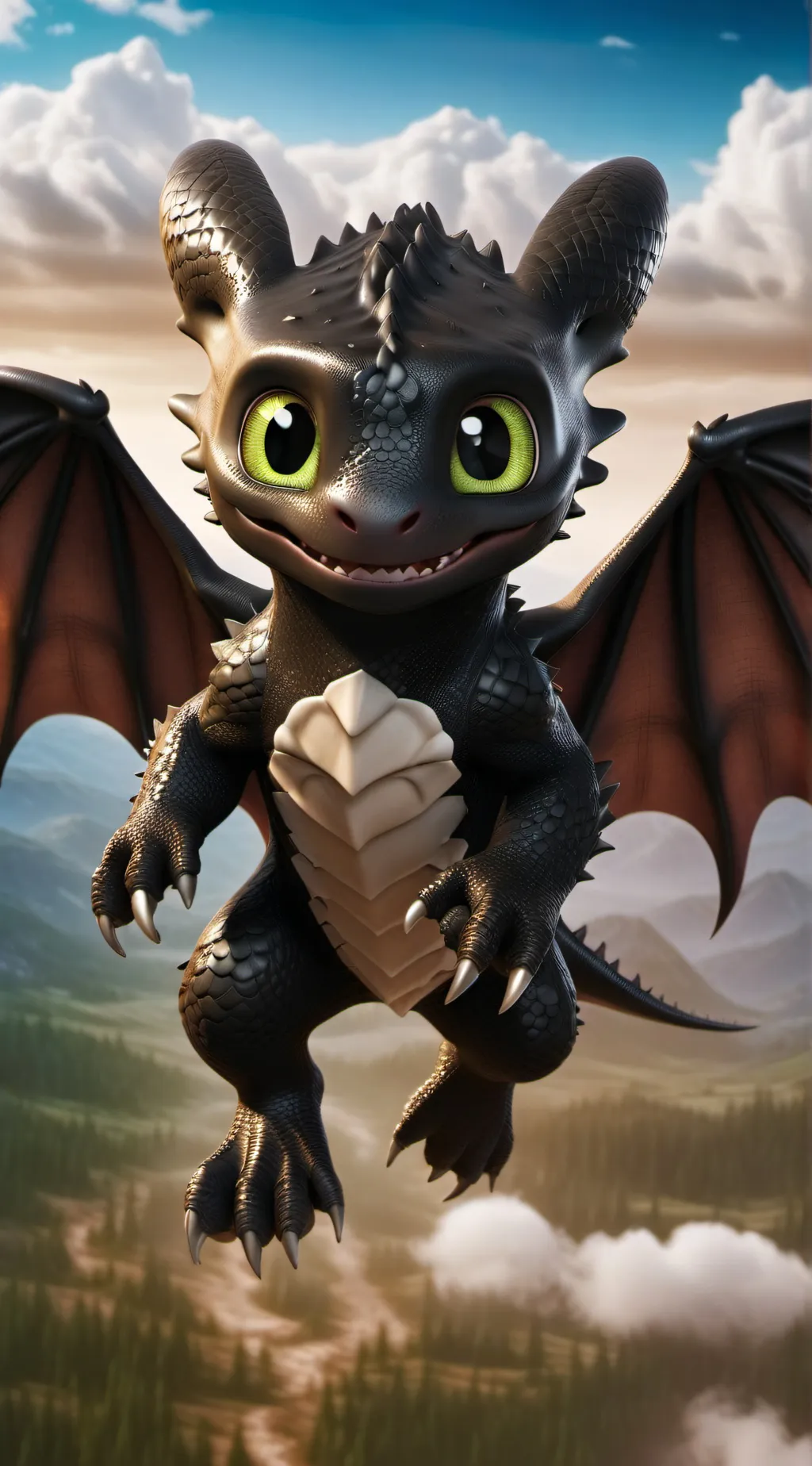 ai character: Baby Toothlesss background