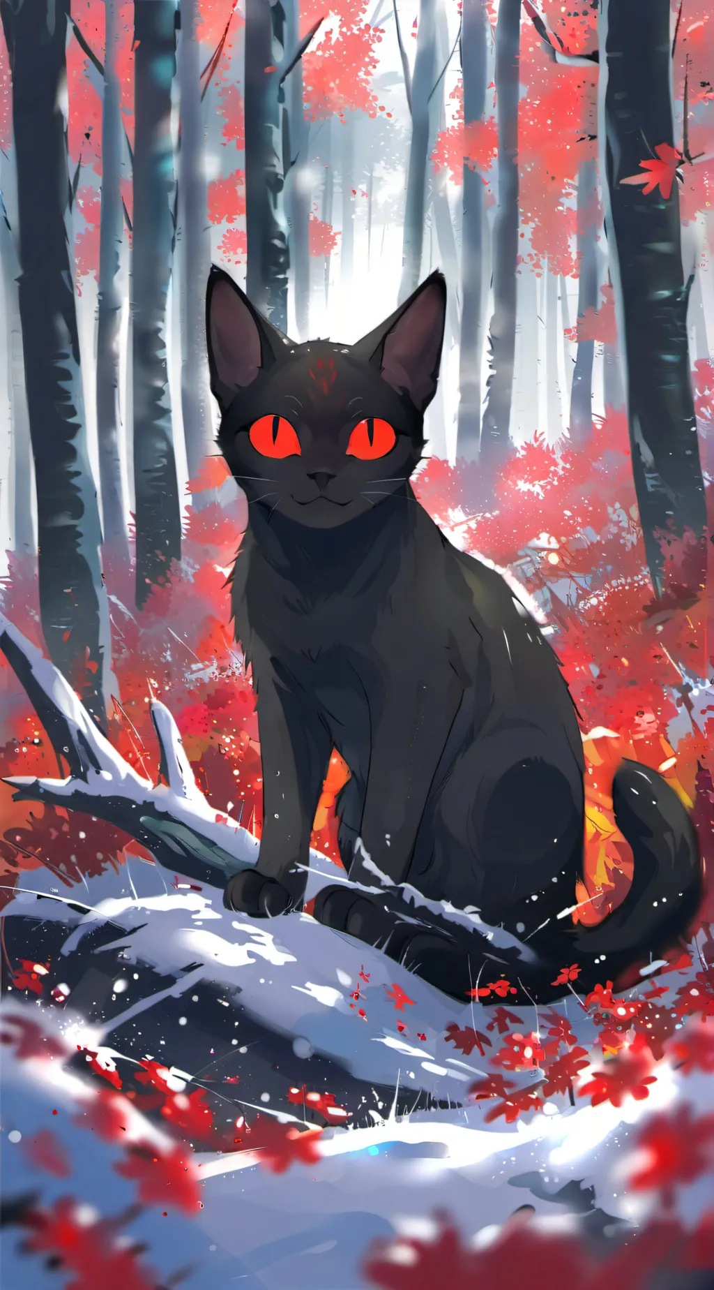 ai character: Cursed cat alastor background