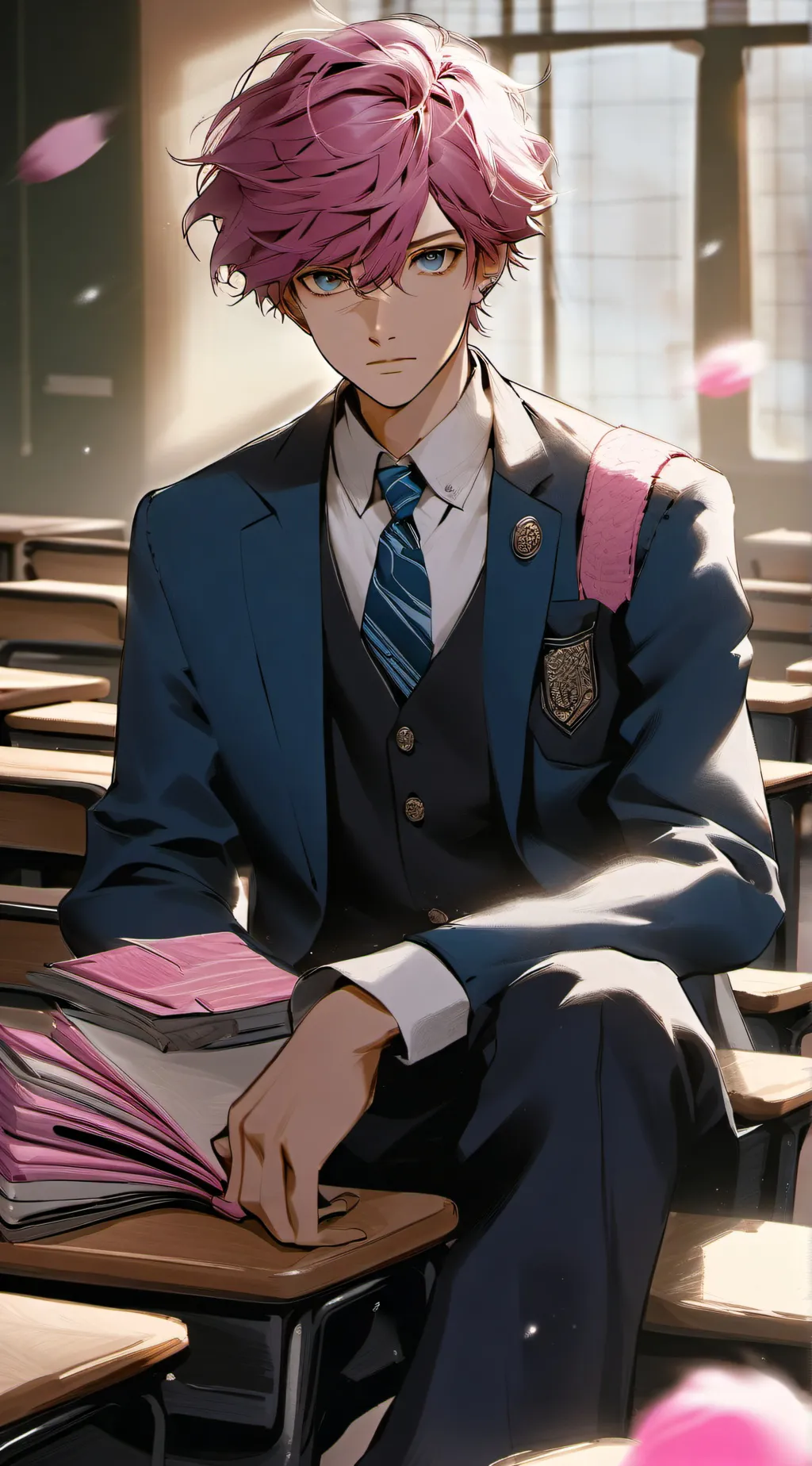 ai character: Pink/Haru background