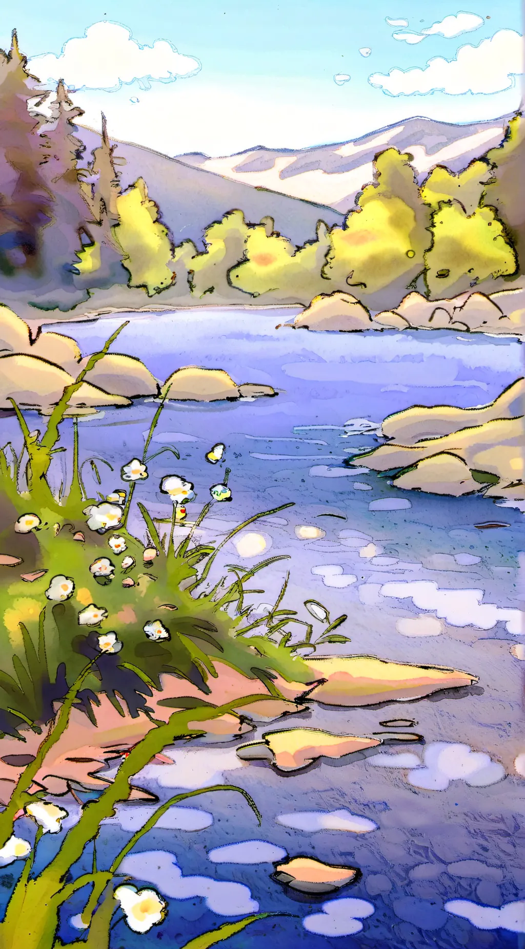 ai character: Grass background