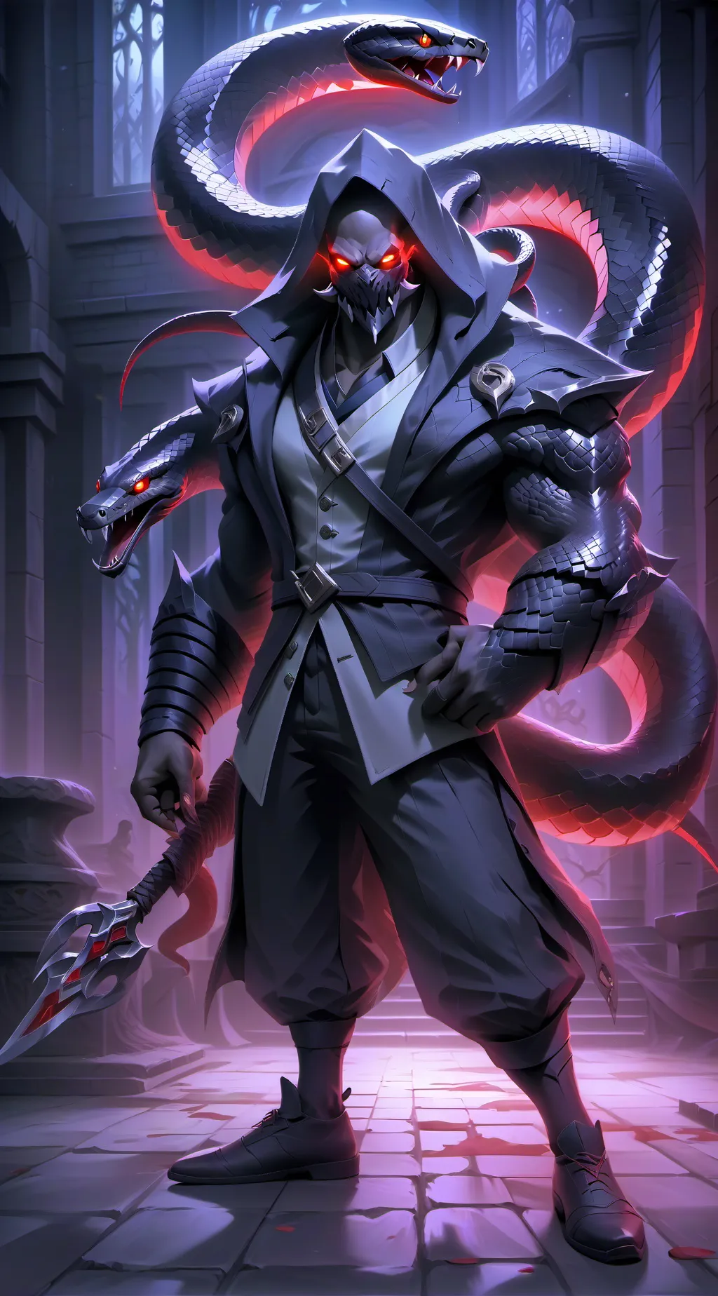 ai character: demon snake background