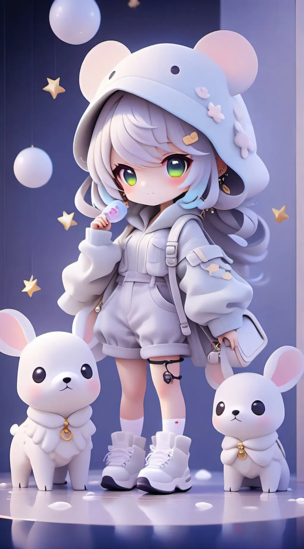 ai character: Stop chewing loud background