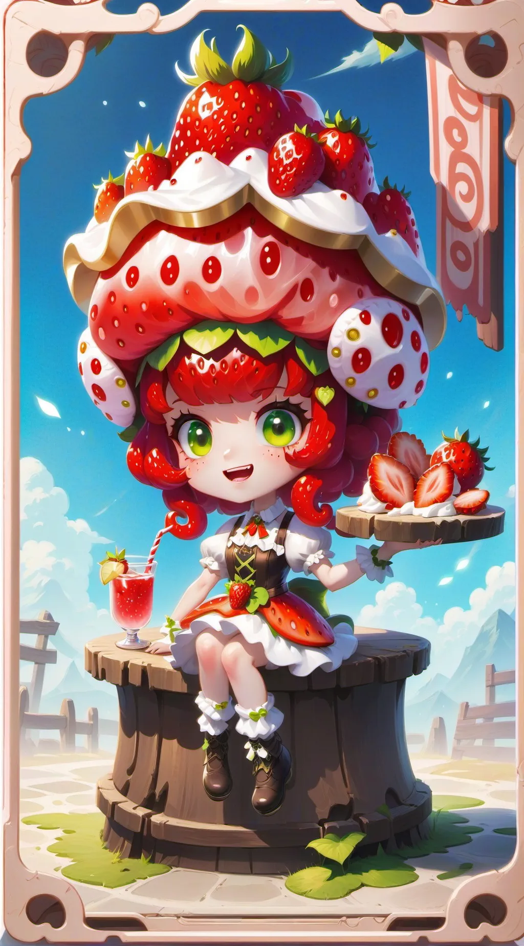 ai character: 🍓 Parfait 🍹 background