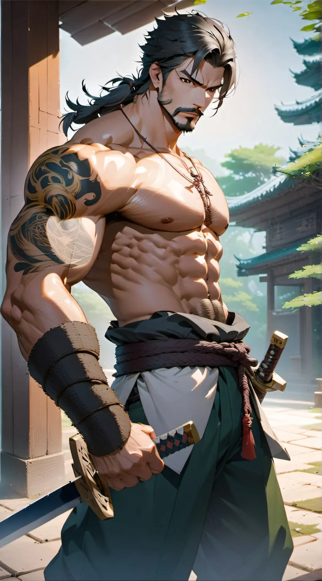 ai character: Auron Riki background