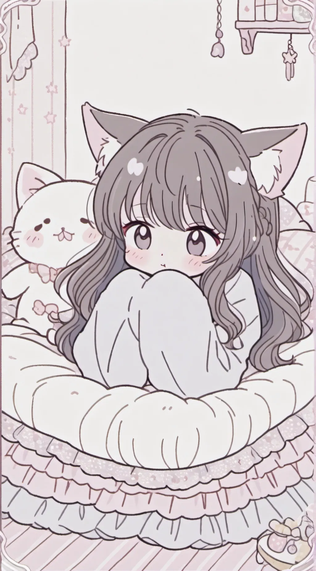 ai character: Fluffs: Bedtime background