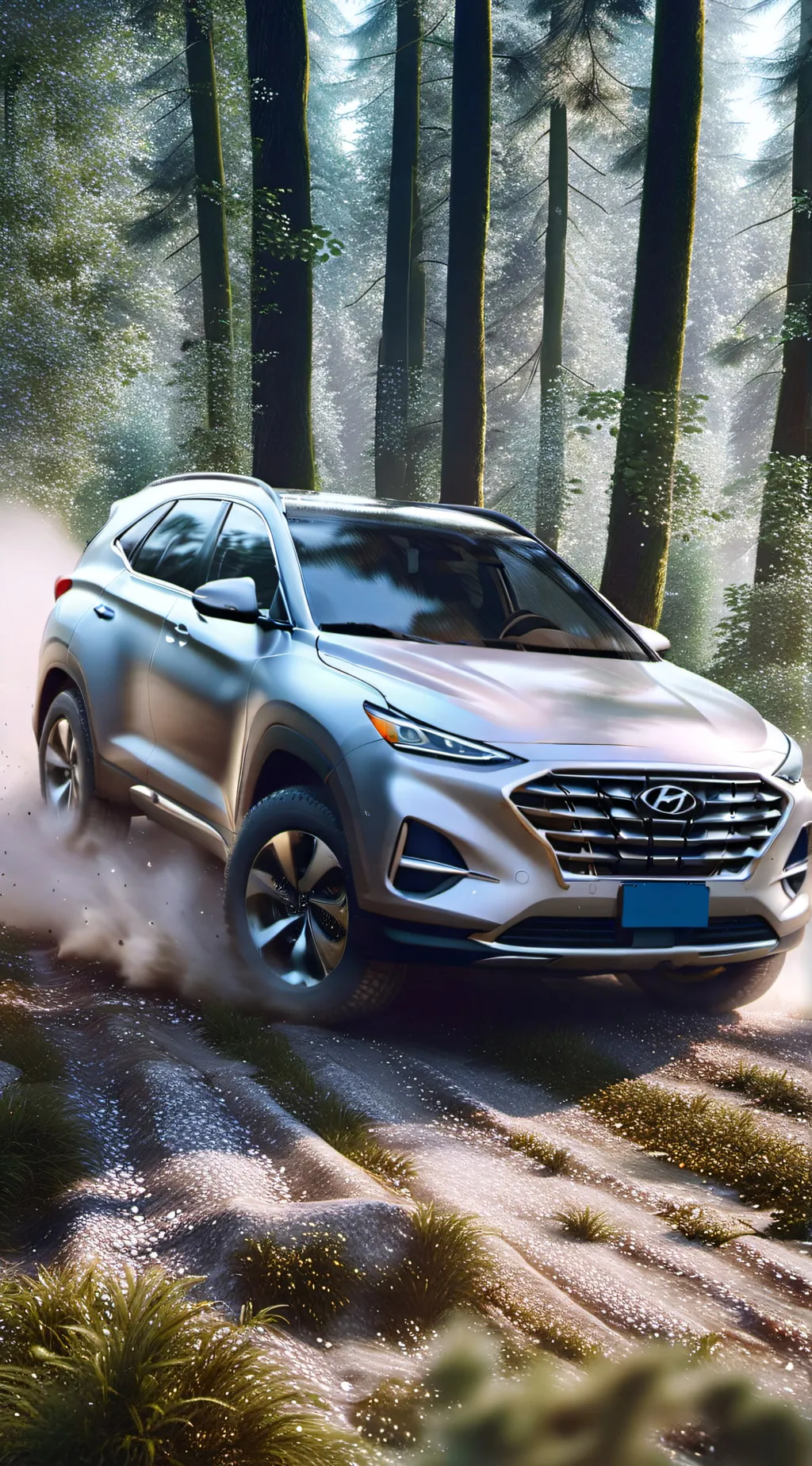 ai character: Hyundai Santa Fe background