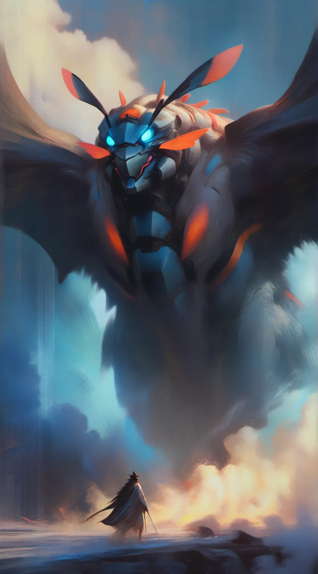 ai character: mecha mothra background