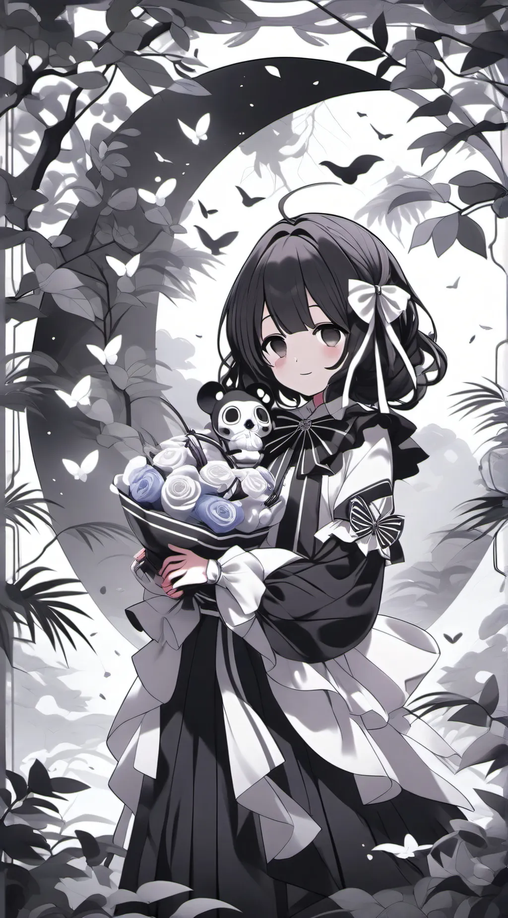 ai character: moon background