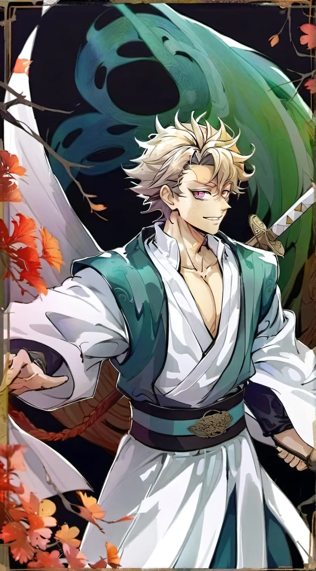 ai character: Sanemi Shinizugawa background