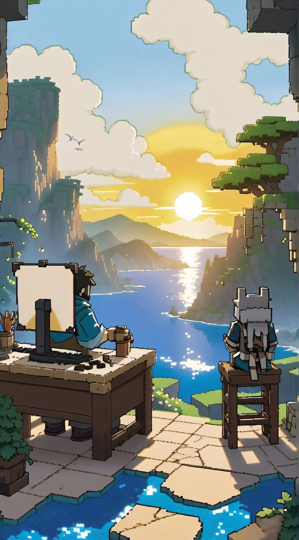 ai character: Minecraft(not good background