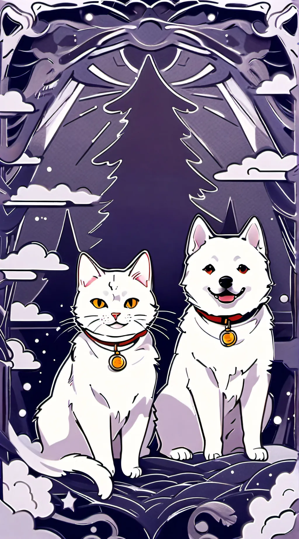 ai character: smiling critters  background