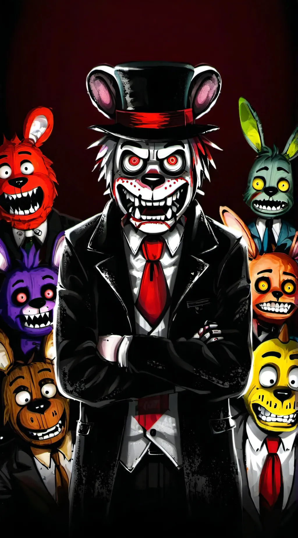 ai character: FNAF 4 background