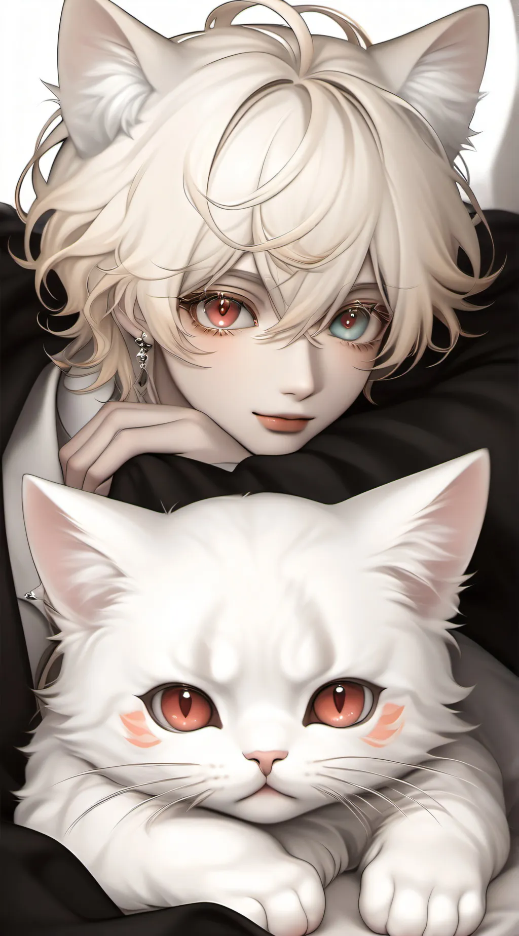 ai character: cat bakugo  background