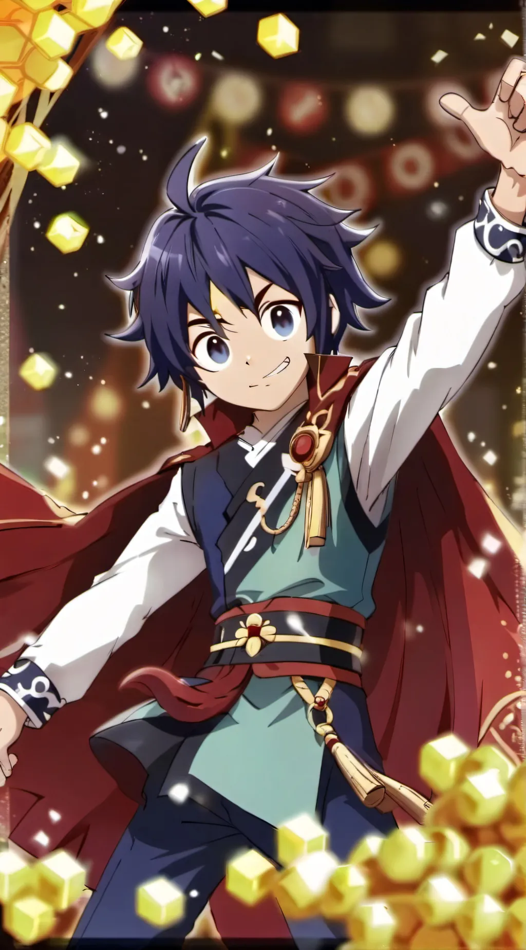 ai character: blue background