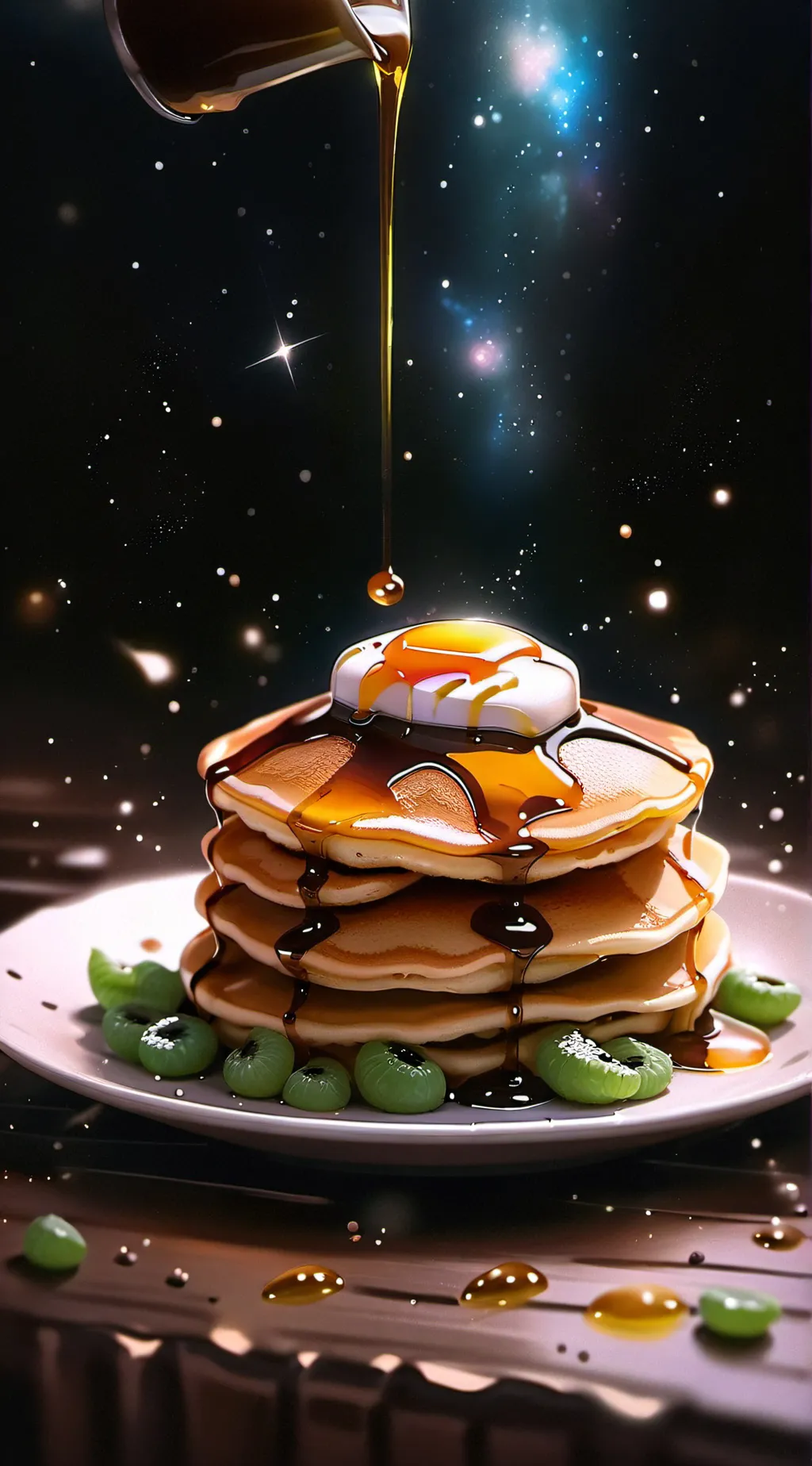 ai character: pancakes background